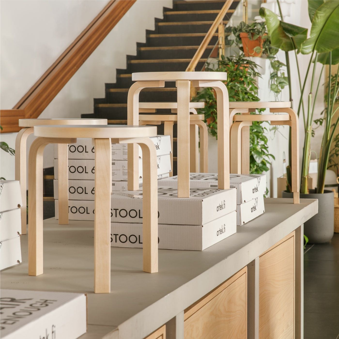 アルテック スツール60 3本脚 Artek Stool60 ホワイト ラミネート
