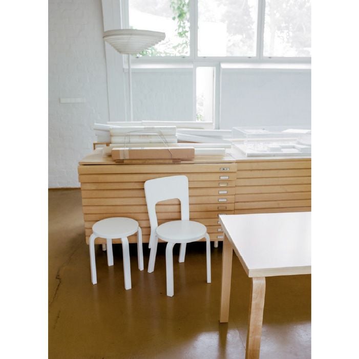 Artek/CHAIR 66/チェア66/バーチ材/ナチュラルラッカー仕上げ/ホワイト