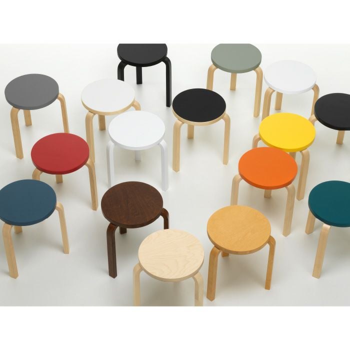 Artek/STOOL 60/スツール60/バーチ材/ナチュラルラッカー仕上げ/レッド